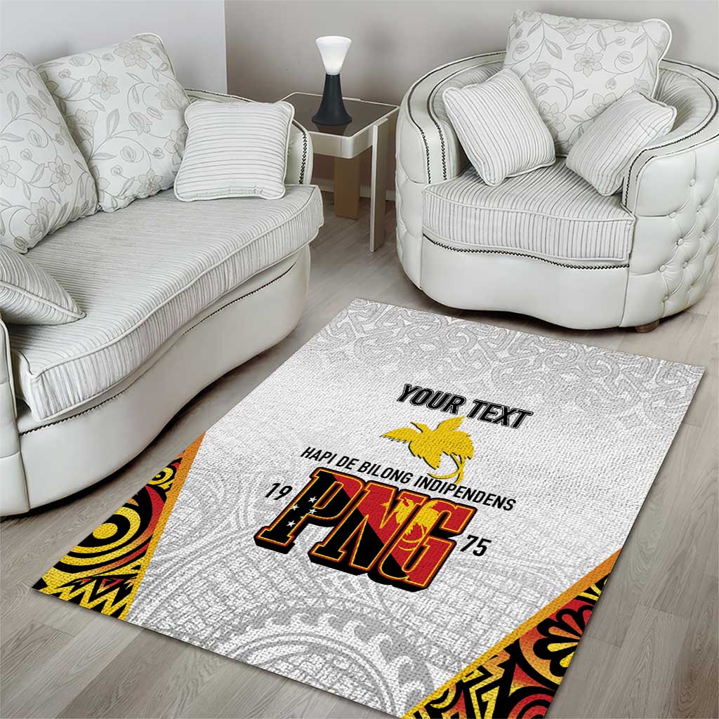 Personalized Papua New Guinea Area Rug Hapi De bilong Indipendens PNG