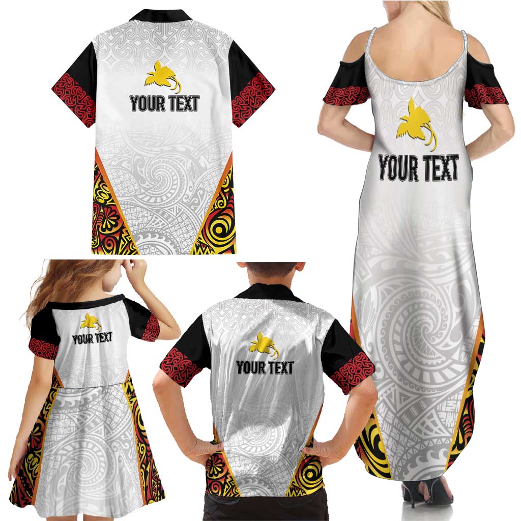 Personalized Papua New Guinea Family Matching Summer Maxi Dress and Hawaiian Shirt Hapi De bilong Indipendens PNG LT7 - Polynesian Pride