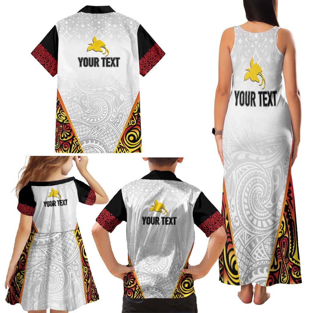 Personalized Papua New Guinea Family Matching Tank Maxi Dress and Hawaiian Shirt Hapi De bilong Indipendens PNG LT7 - Polynesian Pride