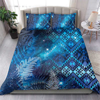 Aotearoa Taniko Matariki Bedding Set Cosmic Blue