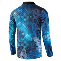 Aotearoa Taniko Matariki Button Sweatshirt Cosmic Blue