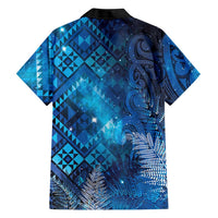 Aotearoa Taniko Matariki Family Matching Tank Maxi Dress and Hawaiian Shirt Cosmic Blue