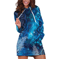 Aotearoa Taniko Matariki Hoodie Dress Cosmic Blue