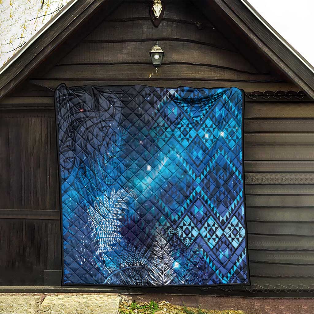 Aotearoa Taniko Matariki Quilt Cosmic Blue