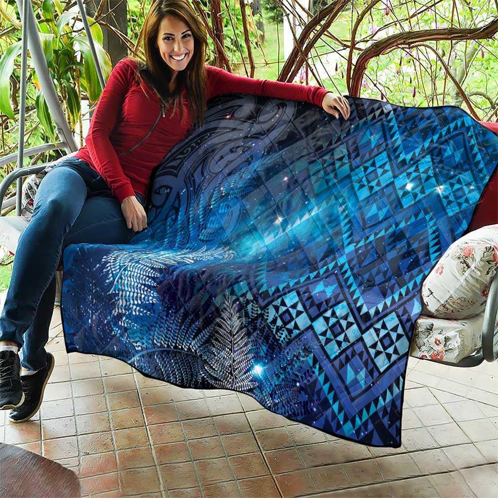 Aotearoa Taniko Matariki Quilt Cosmic Blue