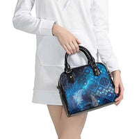 Aotearoa Taniko Matariki Shoulder Handbag Cosmic Blue