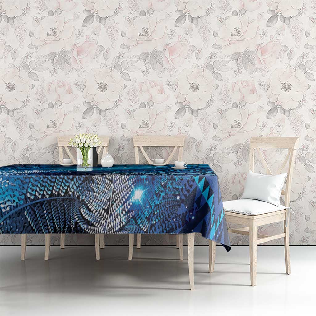 Aotearoa Taniko Matariki Tablecloth Cosmic Blue