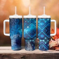 Aotearoa Taniko Matariki Tumbler With Handle Cosmic Blue