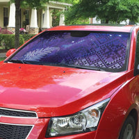 Aotearoa Taniko Matariki Auto Sun Shade Cosmic Violet