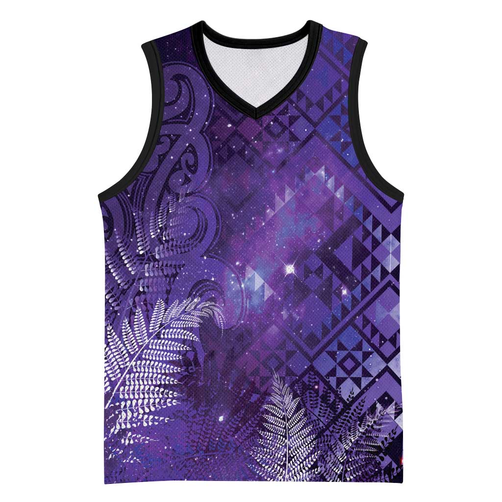 Aotearoa Taniko Matariki Basketball Jersey Cosmic Violet