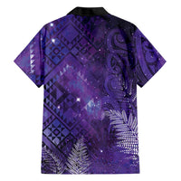 Aotearoa Taniko Matariki Family Matching Puletasi and Hawaiian Shirt Cosmic Violet