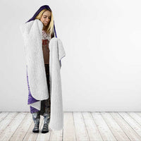 Aotearoa Taniko Matariki Hooded Blanket Cosmic Violet