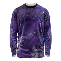 Aotearoa Taniko Matariki Long Sleeve Shirt Cosmic Violet