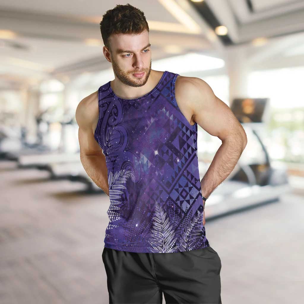 Aotearoa Taniko Matariki Men Tank Top Cosmic Violet
