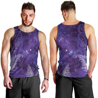 Aotearoa Taniko Matariki Men Tank Top Cosmic Violet