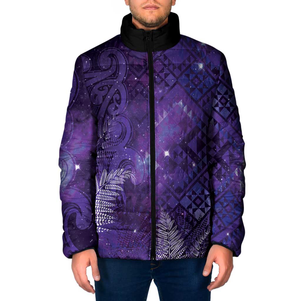 Aotearoa Taniko Matariki Padded Jacket Cosmic Violet