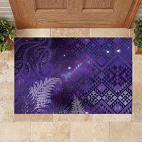 Aotearoa Taniko Matariki Rubber Doormat Cosmic Violet