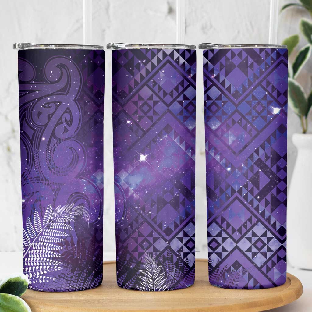 Aotearoa Taniko Matariki Skinny Tumbler Cosmic Violet