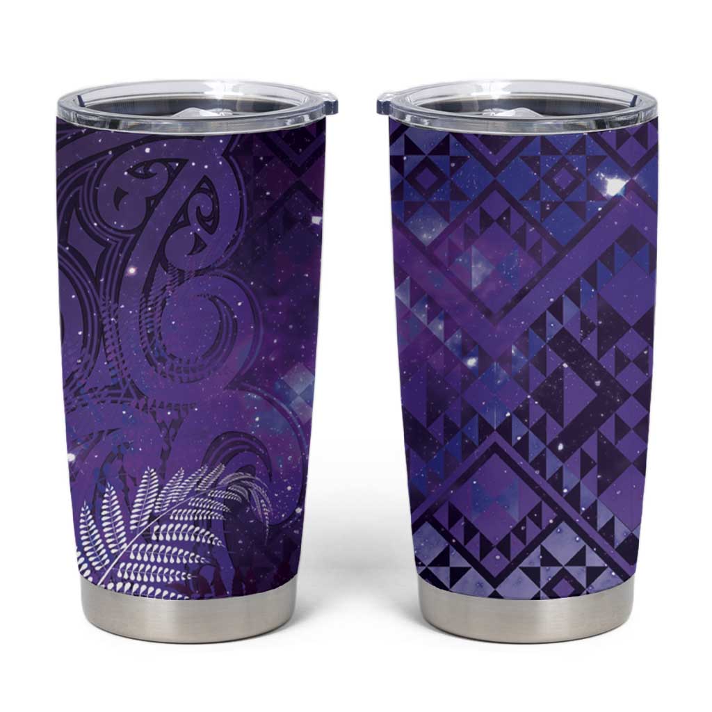 Aotearoa Taniko Matariki Tumbler Cup Cosmic Violet