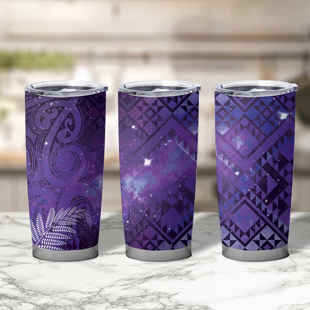 Aotearoa Taniko Matariki Tumbler Cup Cosmic Violet