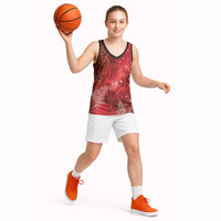 Aotearoa Taniko Matariki Basketball Jersey Cosmic Red