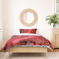 Aotearoa Taniko Matariki Bedding Set Cosmic Red