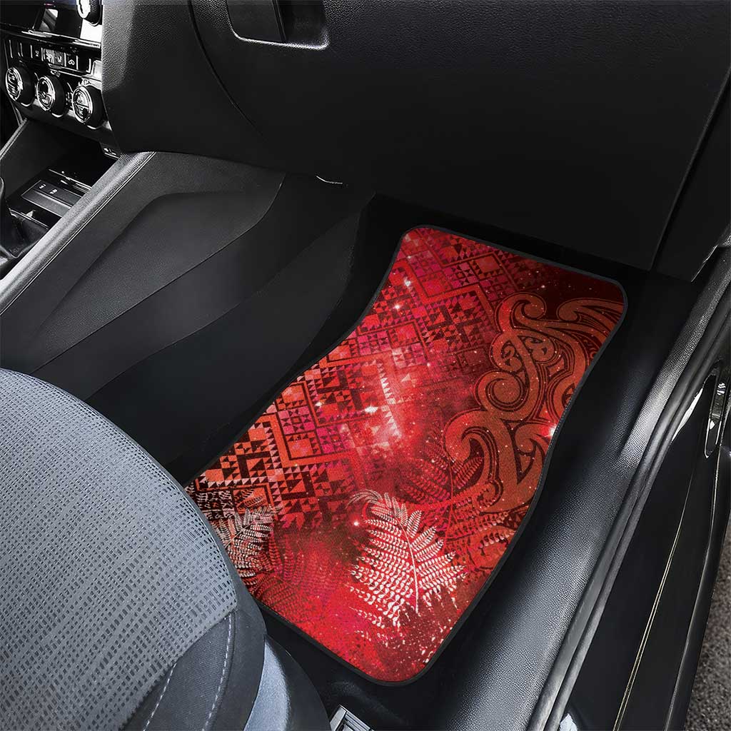 Aotearoa Taniko Matariki Car Mats Cosmic Red
