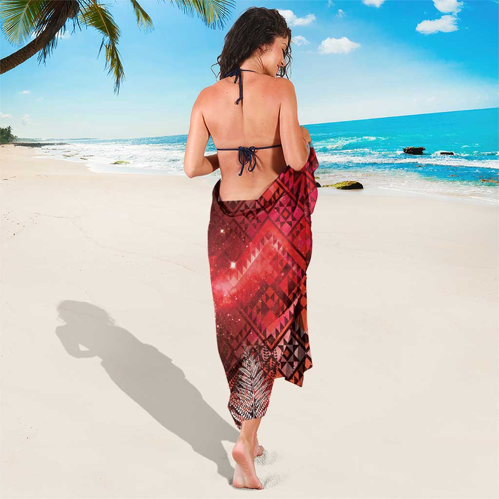 Aotearoa Taniko Matariki Sarong Cosmic Red