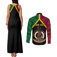 Vanuatu 44th Independence Anniversary Couples Matching Tank Maxi Dress and Long Sleeve Button Shirt