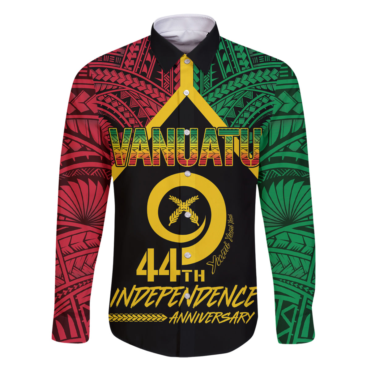 Vanuatu 44th Independence Anniversary Family Matching Mermaid Dress and Hawaiian Shirt