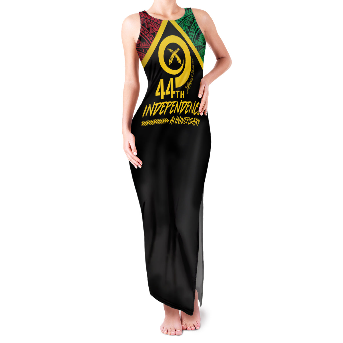 Vanuatu 44th Independence Anniversary Family Matching Tank Maxi Dress and Hawaiian Shirt