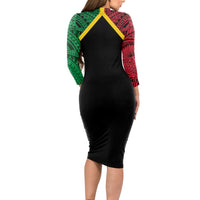Vanuatu 44th Independence Anniversary Long Sleeve Bodycon Dress