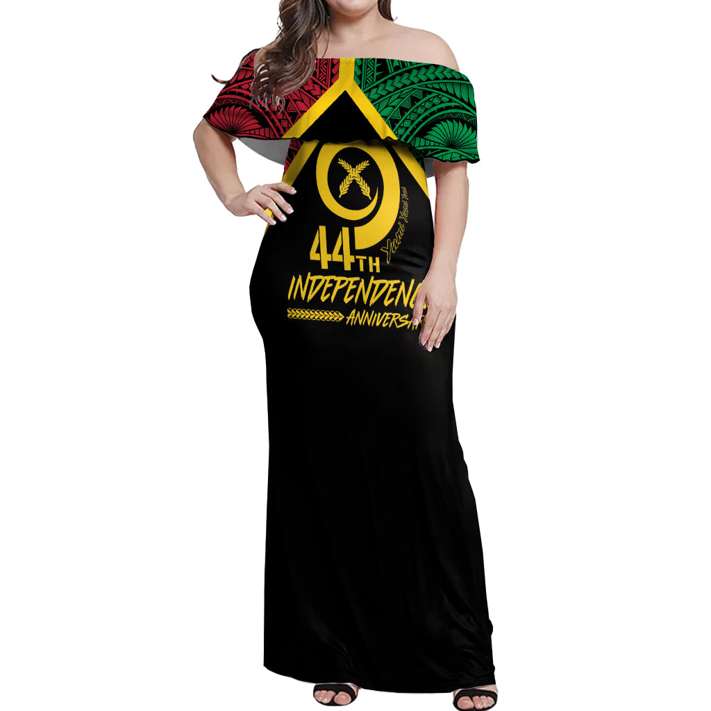 Vanuatu 44th Independence Anniversary Off Shoulder Maxi Dress
