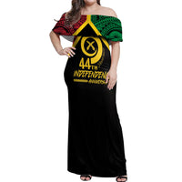 Vanuatu 44th Independence Anniversary Off Shoulder Maxi Dress