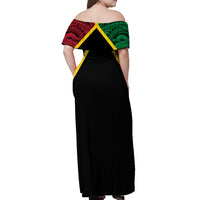 Vanuatu 44th Independence Anniversary Off Shoulder Maxi Dress