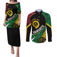 Vanuatu Independence Day Yumi 44 Couples Matching Puletasi and Long Sleeve Button Shirt
