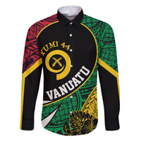 Vanuatu Independence Day Yumi 44 Family Matching Tank Maxi Dress and Hawaiian Shirt LT7 Dad's Shirt - Long Sleeve Colorful - Polynesian Pride