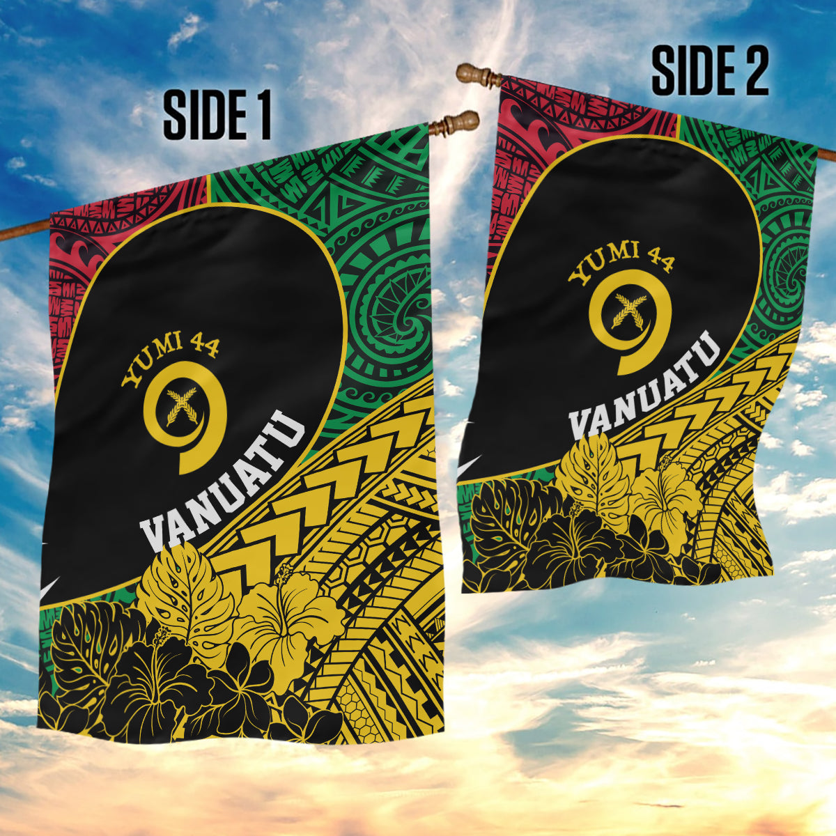 Vanuatu Independence Day Yumi 44 Garden Flag