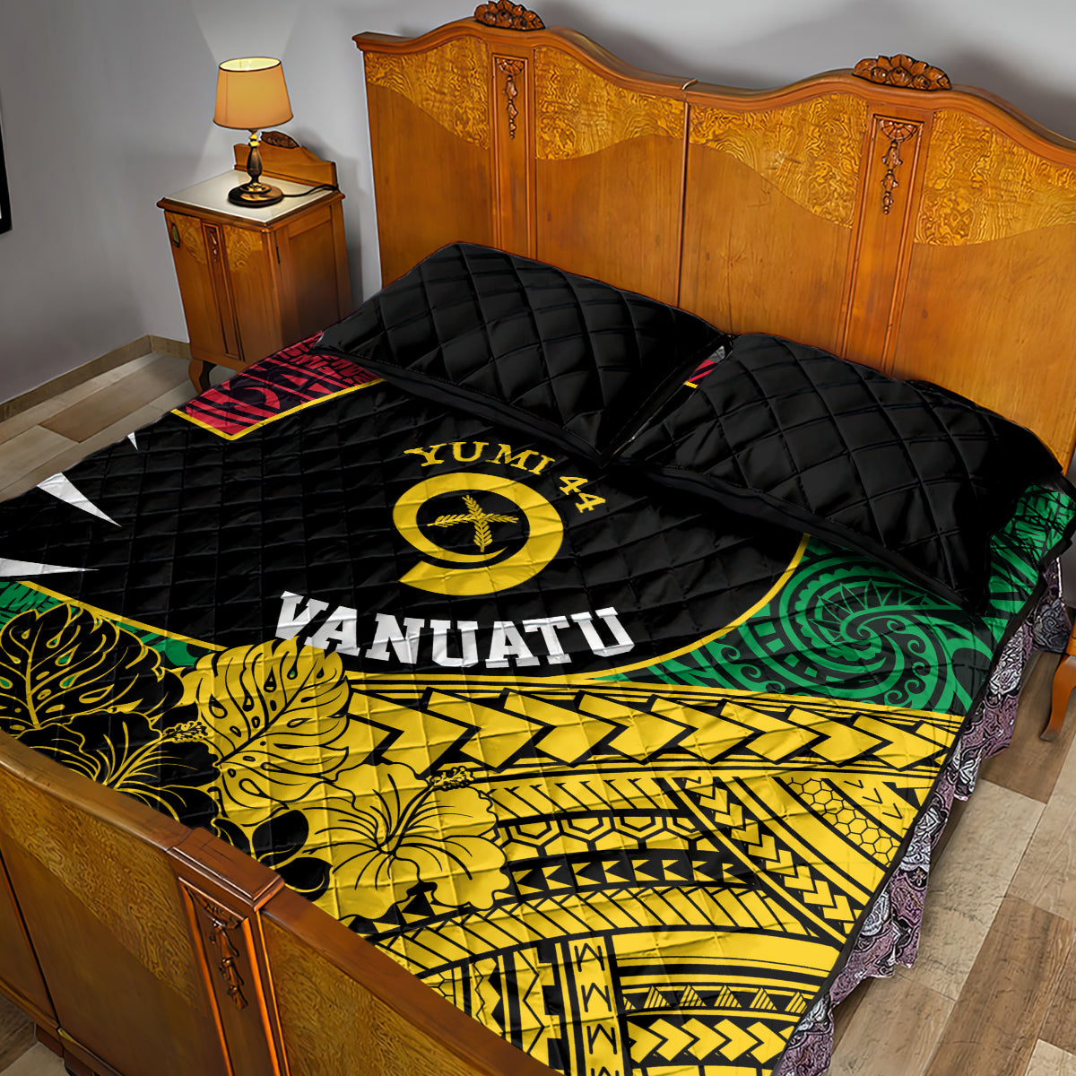Vanuatu Independence Day Yumi 44 Quilt Bed Set