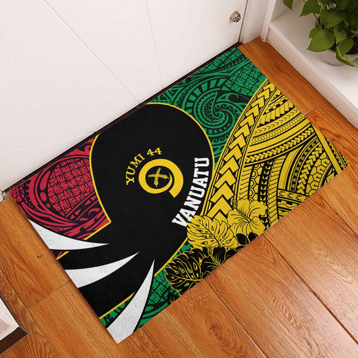 Vanuatu Independence Day Yumi 44 Rubber Doormat