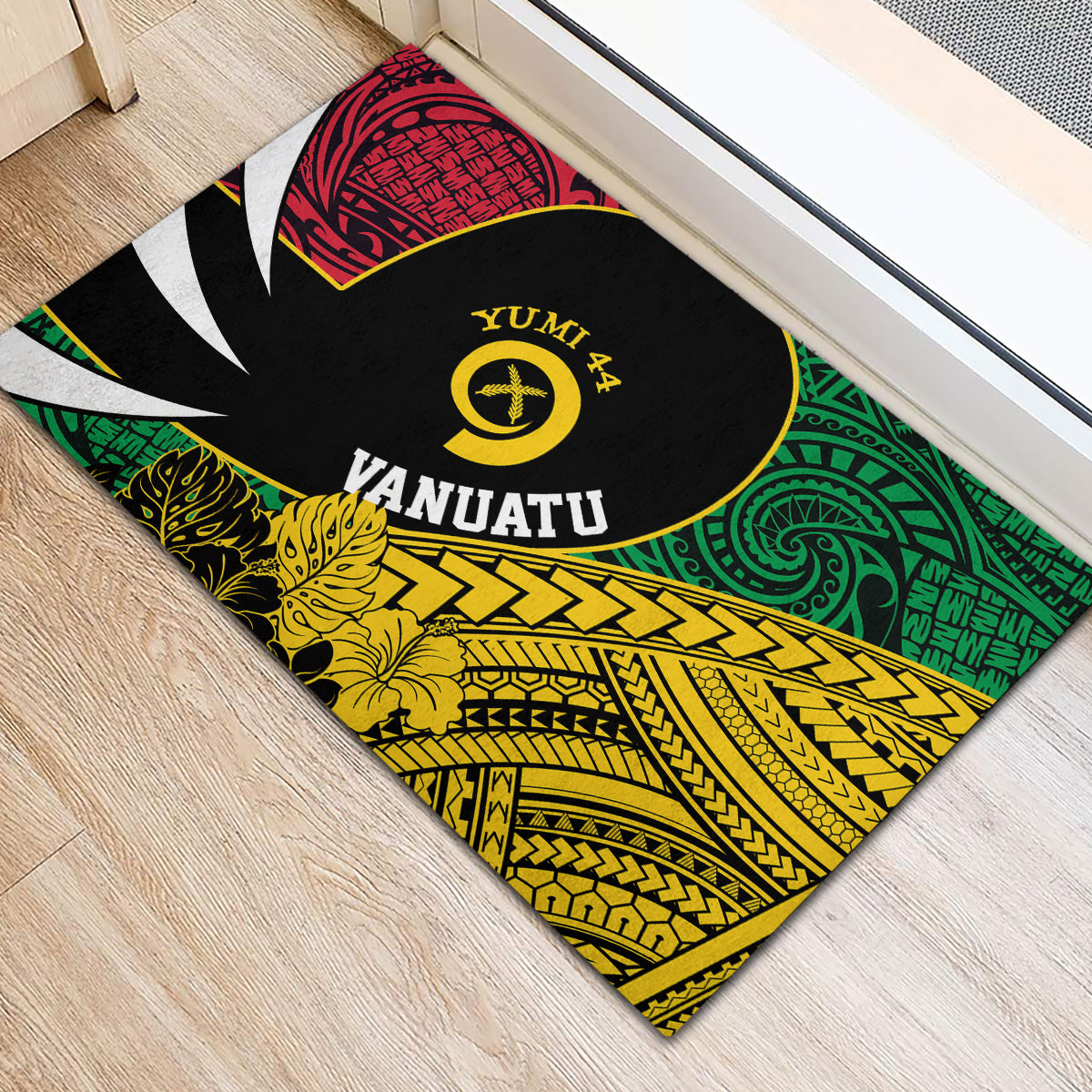 Vanuatu Independence Day Yumi 44 Rubber Doormat