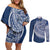 Tonga Queen Salote College Personalized Couples Matching Off Shoulder Short Dress and Long Sleeve Button Shirt Ngatu Tokelaufeletoa Motifs