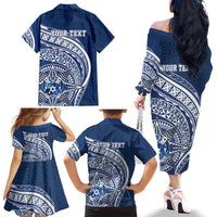 Tonga Queen Salote College Personalized Family Matching Off The Shoulder Long Sleeve Dress and Hawaiian Shirt Ngatu Tokelaufeletoa Motifs LT7 - Polynesian Pride