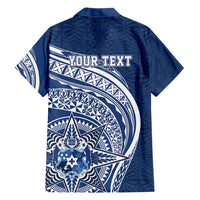 Tonga Queen Salote College Personalized Family Matching Off Shoulder Short Dress and Hawaiian Shirt Ngatu Tokelaufeletoa Motifs LT7 - Polynesian Pride