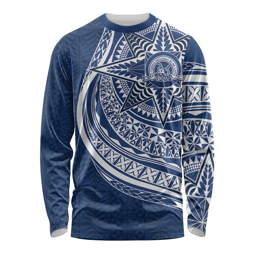 Tonga Queen Salote College Personalized Long Sleeve Shirt Ngatu Tokelaufeletoa Motifs