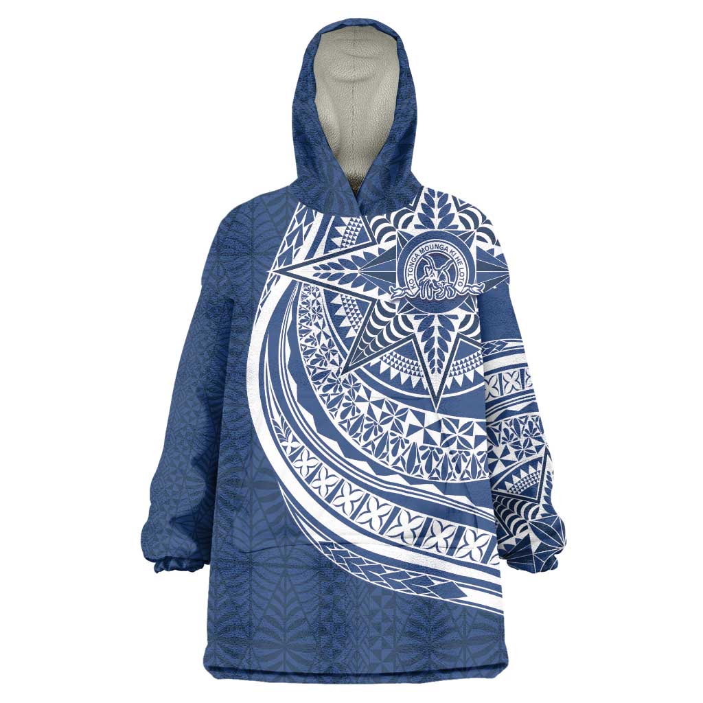 Tonga Queen Salote College Personalized Wearable Blanket Hoodie Ngatu Tokelaufeletoa Motifs