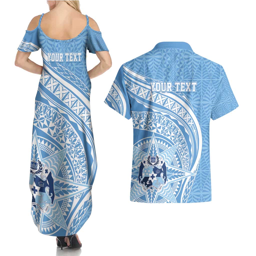 Tonga Apifo'ou Kolisi Personalized Couples Matching Summer Maxi Dress and Hawaiian Shirt Ngatu Tokelaufeletoa Motifs