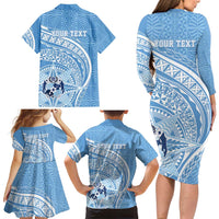 Tonga Apifo'ou Kolisi Personalized Family Matching Long Sleeve Bodycon Dress and Hawaiian Shirt Ngatu Tokelaufeletoa Motifs LT7 - Polynesian Pride