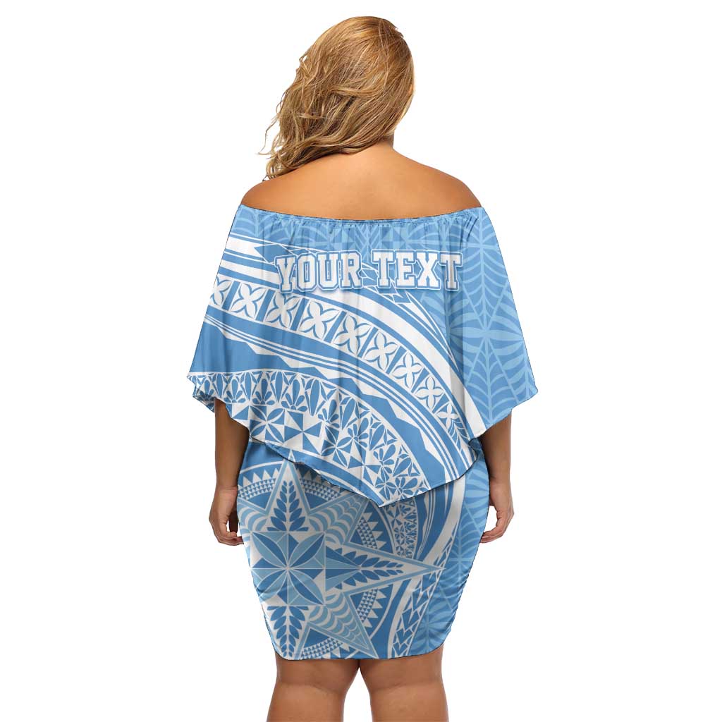 Tonga Apifo'ou Kolisi Personalized Family Matching Off Shoulder Short Dress and Hawaiian Shirt Ngatu Tokelaufeletoa Motifs LT7 - Polynesian Pride