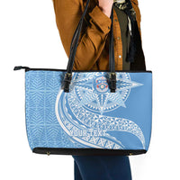 Tonga Apifo'ou Kolisi Personalized Leather Tote Bag Ngatu Tokelaufeletoa Motifs